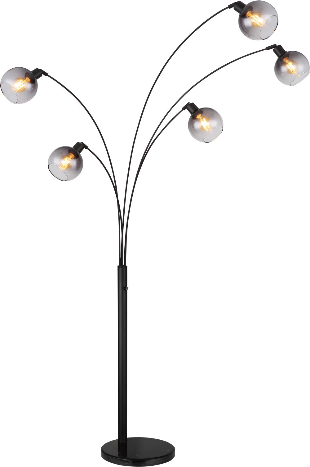 Globo Lighting Seymour lampă de podea 5x40 W negru-fumuriu 58228NBS