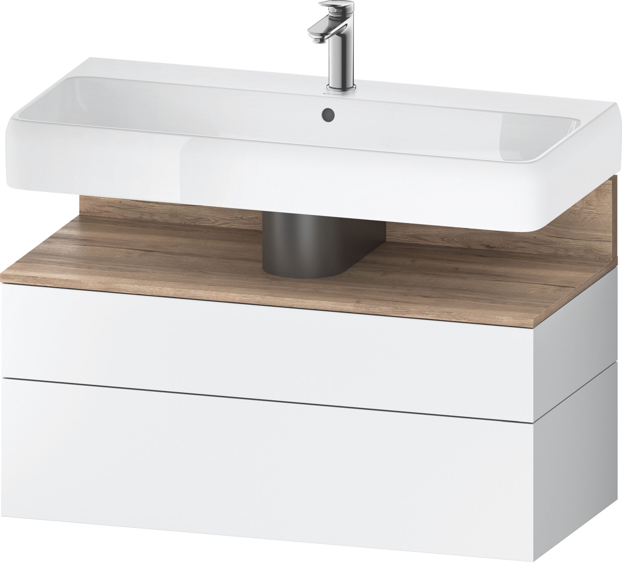 Duravit Qatego dulap 99x47x59 cm sub chiuveta pe perete alb-stejar QA4395055180010