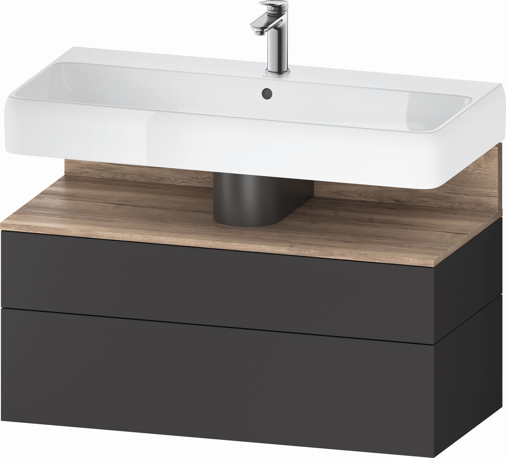 Duravit Qatego dulap 99x47x59 cm sub chiuveta pe perete grafit-stejar QA4395055490010