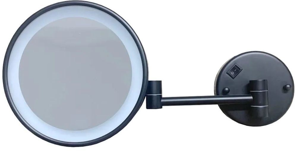 Stella oglindă cosmetică 22.5x20 cm rotunde cu iluminare negru 22.00730-B