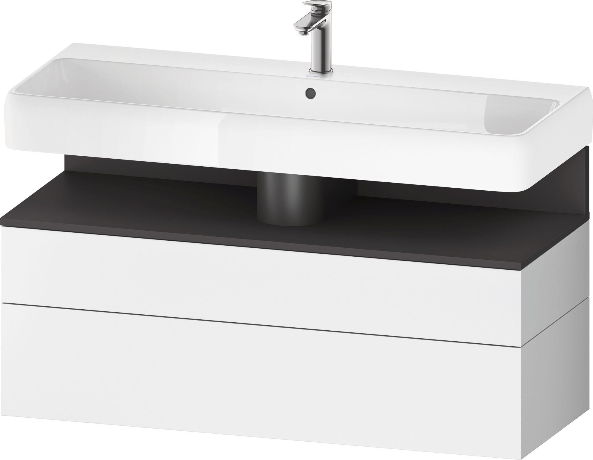 Duravit Qatego dulap 119x47x59 cm sub chiuveta pe perete alb-grafit QA4396049180010