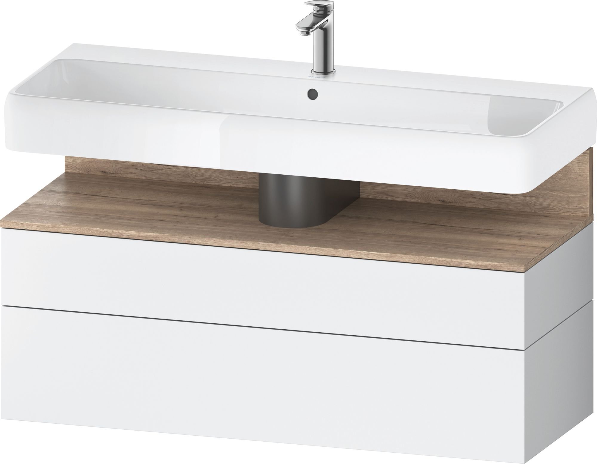 Duravit Qatego dulap 119x47x59 cm sub chiuveta pe perete alb-stejar QA4396055180010