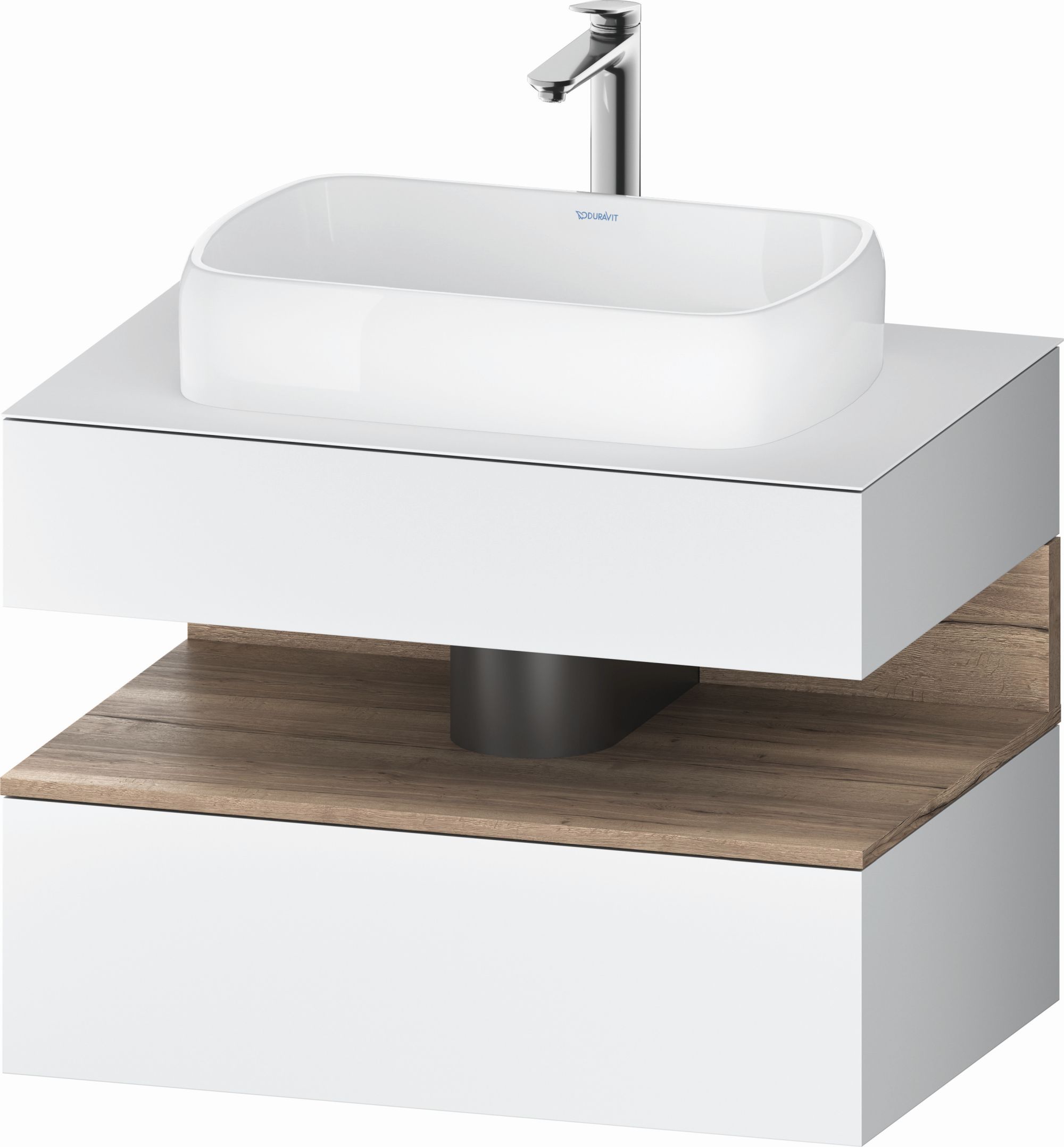 Duravit Qatego dulap 80x55x60 cm sub chiuveta pe perete alb-stejar QA4730055180010