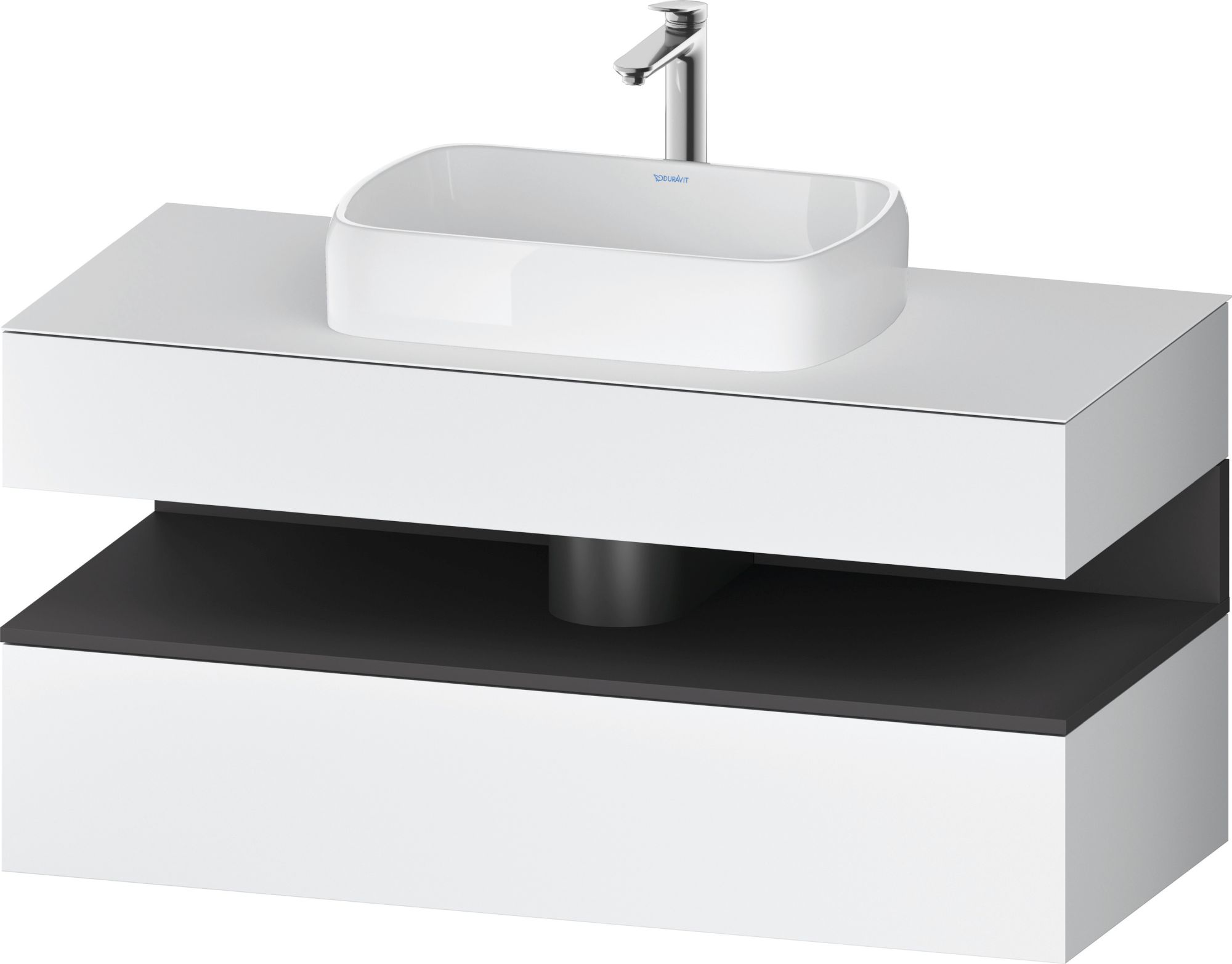 Duravit Qatego dulap 120x55x60 cm sub chiuveta pe perete alb-grafit QA4732049180010