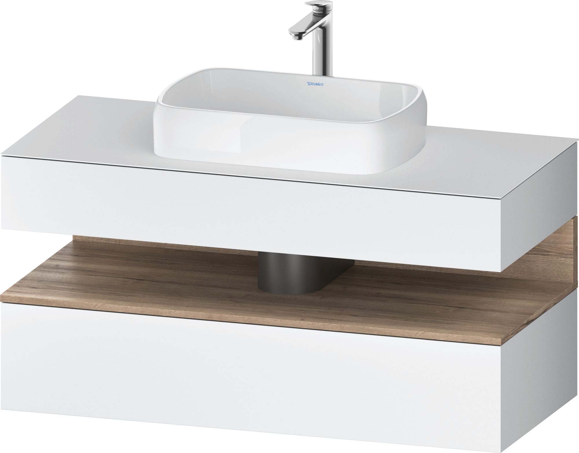 Duravit Qatego dulap 120x55x60 cm sub chiuveta pe perete alb-stejar QA4732055180010