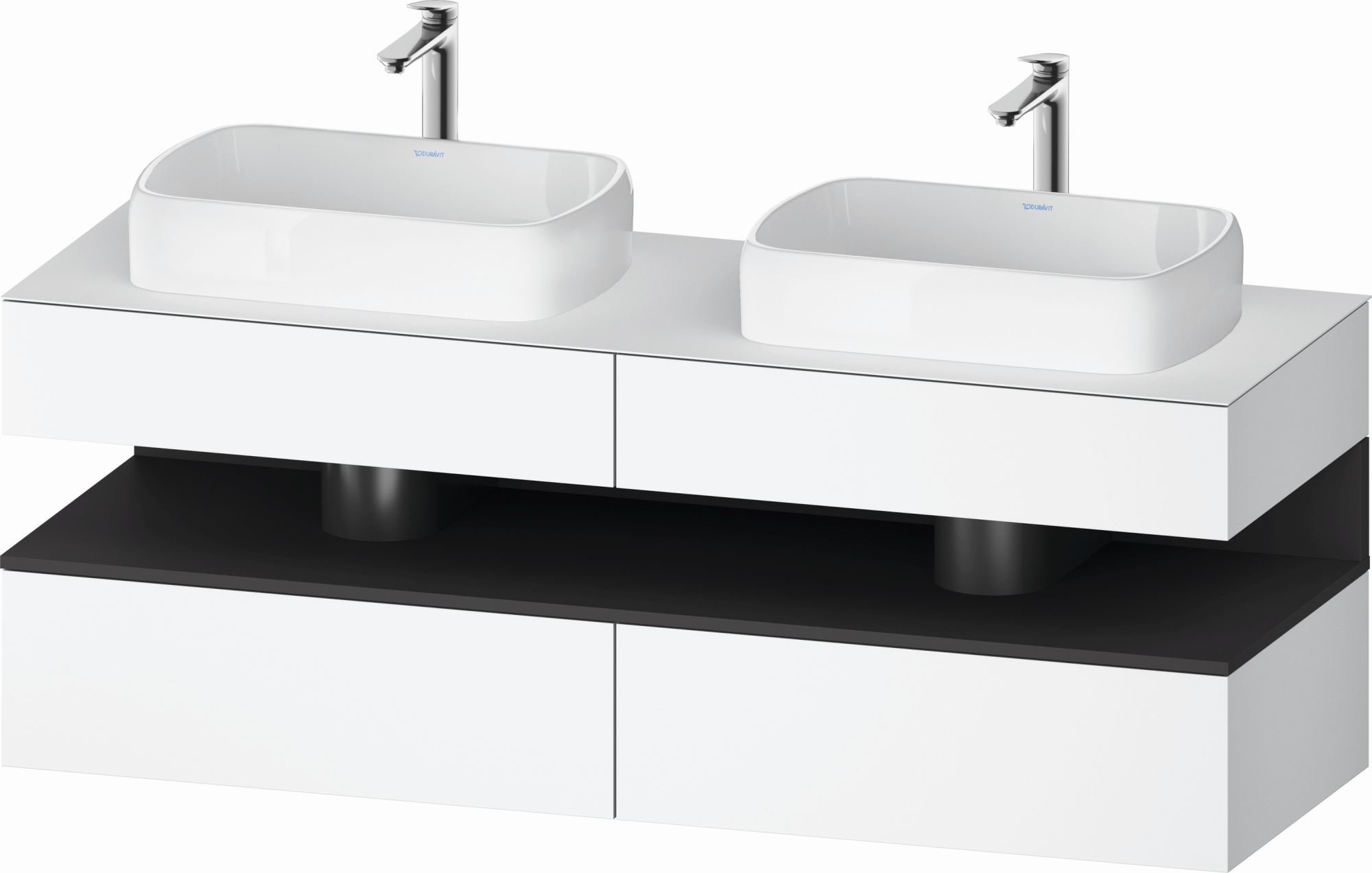 Duravit Qatego dulap 160x55x60 cm sub chiuveta pe perete alb-grafit QA4779049180010