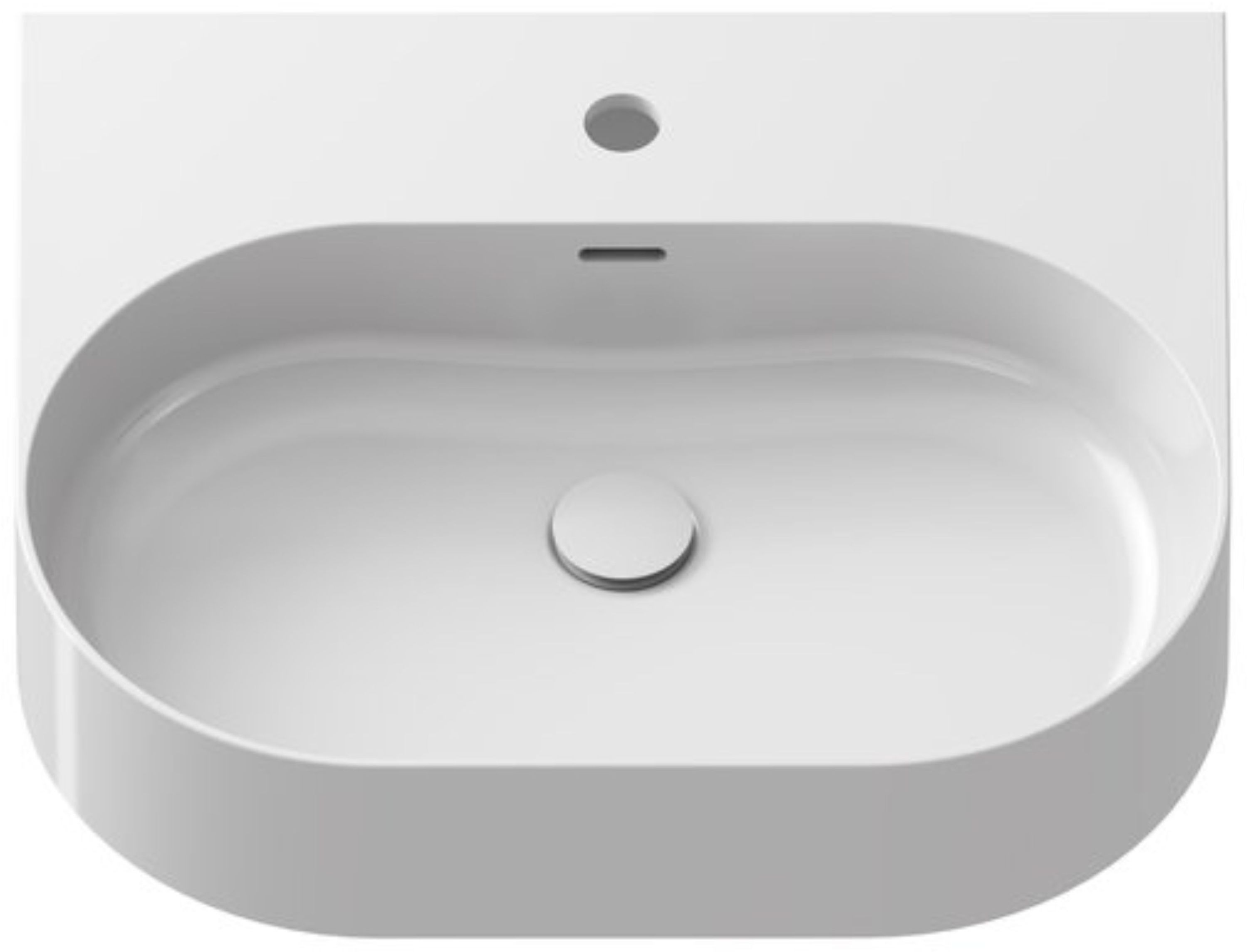 Ravak Ceramic lavoar 55x45 cm semicircular clasică-de blat alb XJX01155004