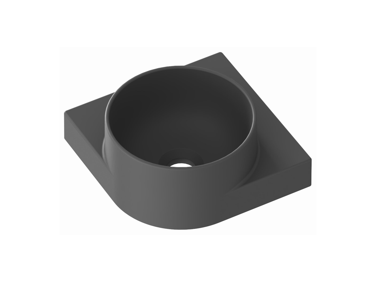 Ravak Yard lavoar 28x28 cm semicircular clasică antracit XJX03228000