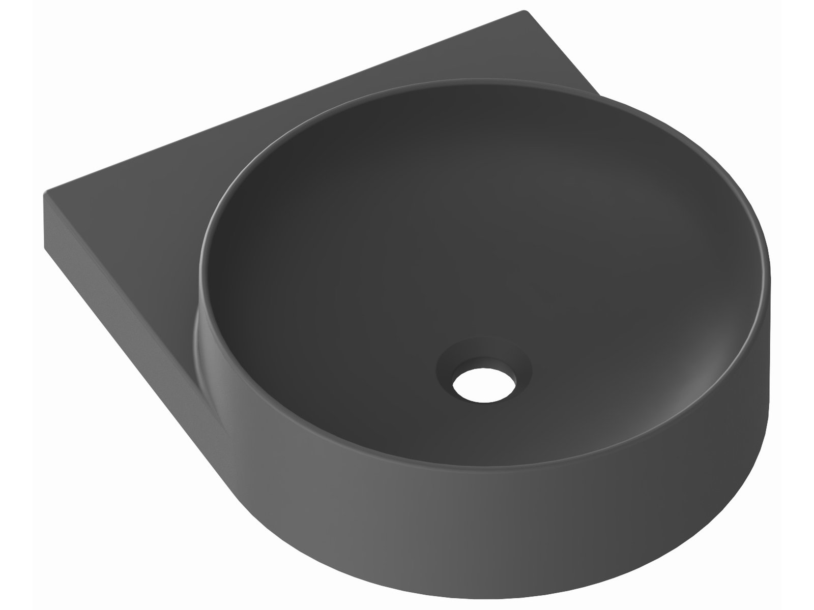 Ravak Yard lavoar 50x40.5 cm semicircular clasică antracit XJX03240002