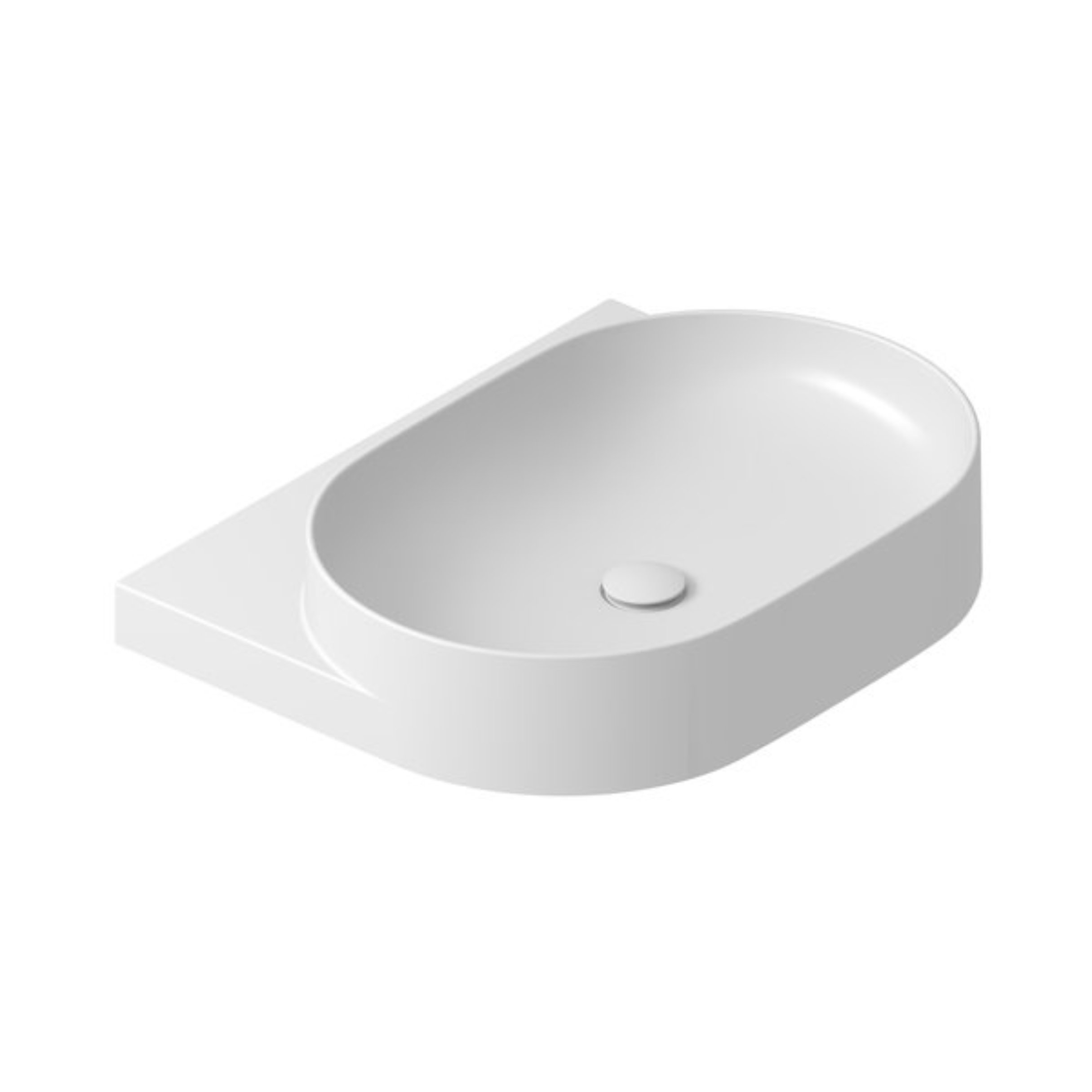 Ravak Yard lavoar 60.5x50 cm semicircular clasică-mobilier alb XJX01060000