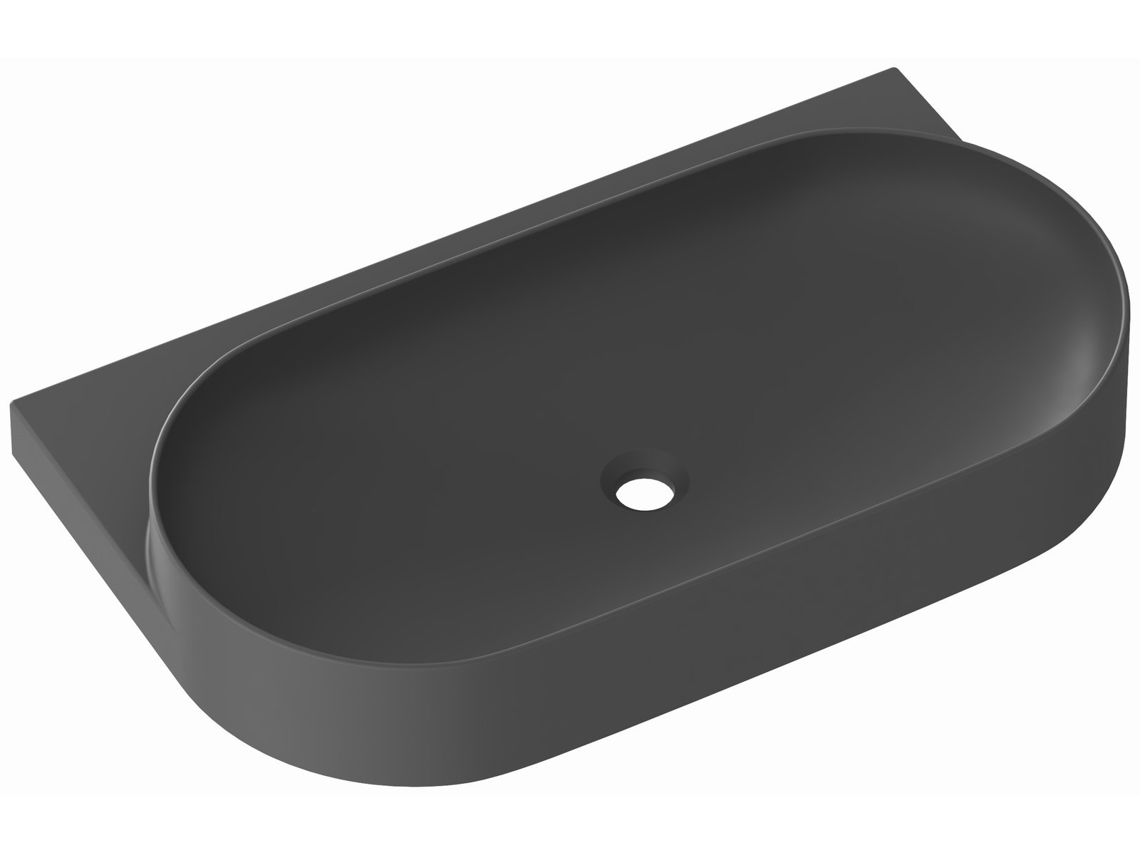 Ravak Yard lavoar 80.5x50 cm semicircular clasică-mobilier antracit XJX03280002