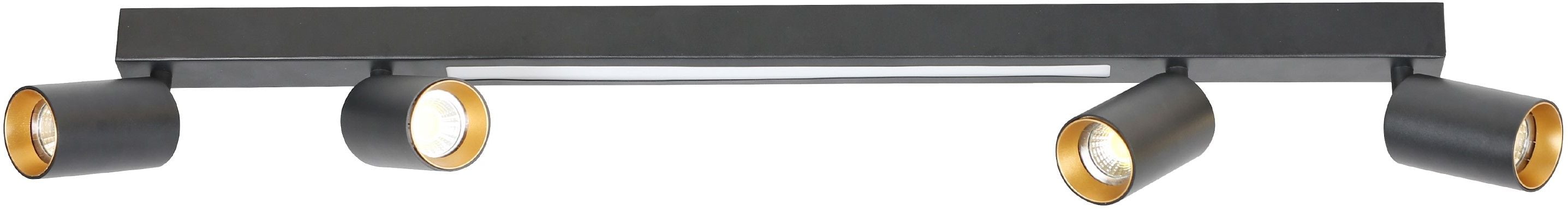 Light Prestige Perugia lampă de tavan 4x50 W negru-auriu LP-0703/4CBK