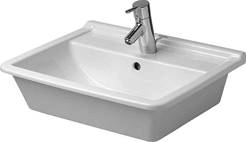Duravit Starck 3 lavoar 56x46.5 cm dreptunghiular încastrat alb 03025600001