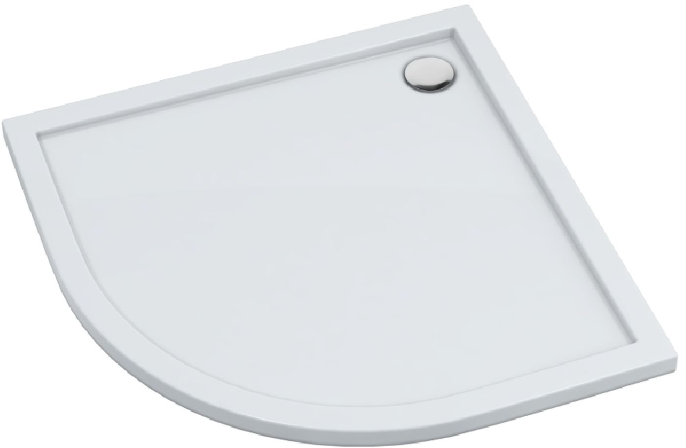 Schedline Estima cădiță de duș semirotundă 80x80 cm alb 3SP.E2O-8080