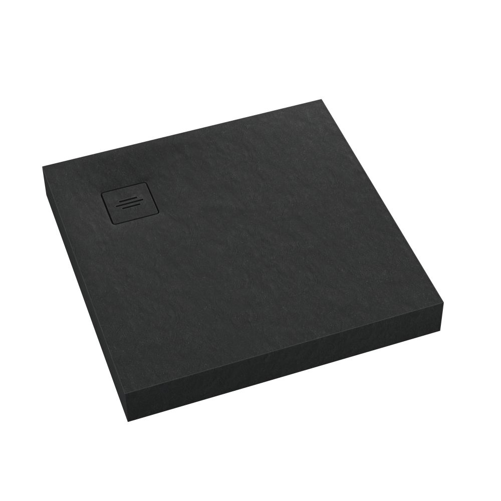 Schedline Nonlimits Black Stone cădiță de duș pătrată 90x90 cm negru 3ST.N1K-9090/C/ST-M1/C/ST
