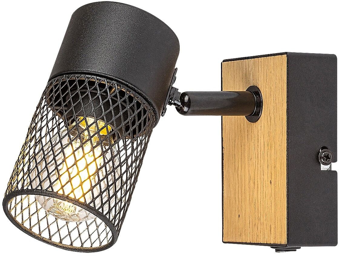 Rabalux Metta lampă de perete 1x14 W negru-lemn 71151