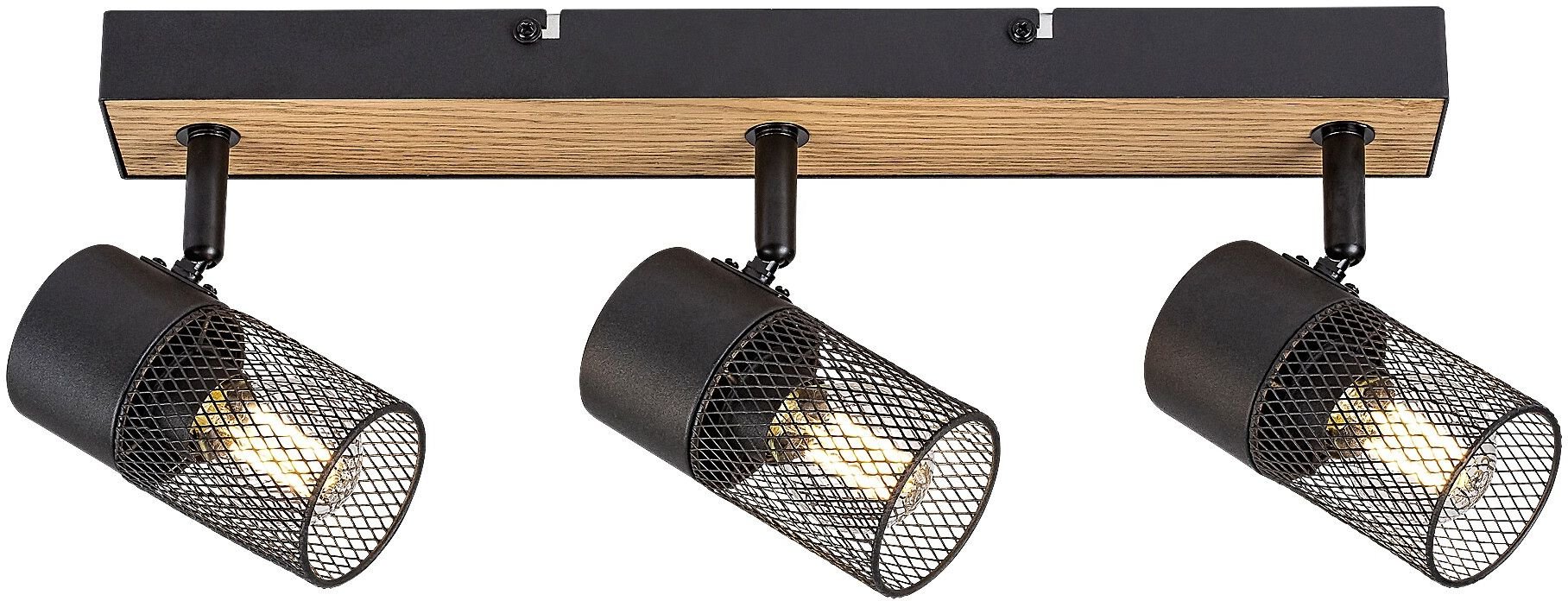 Rabalux Metta lampă de tavan 3x14 W negru-lemn 71153