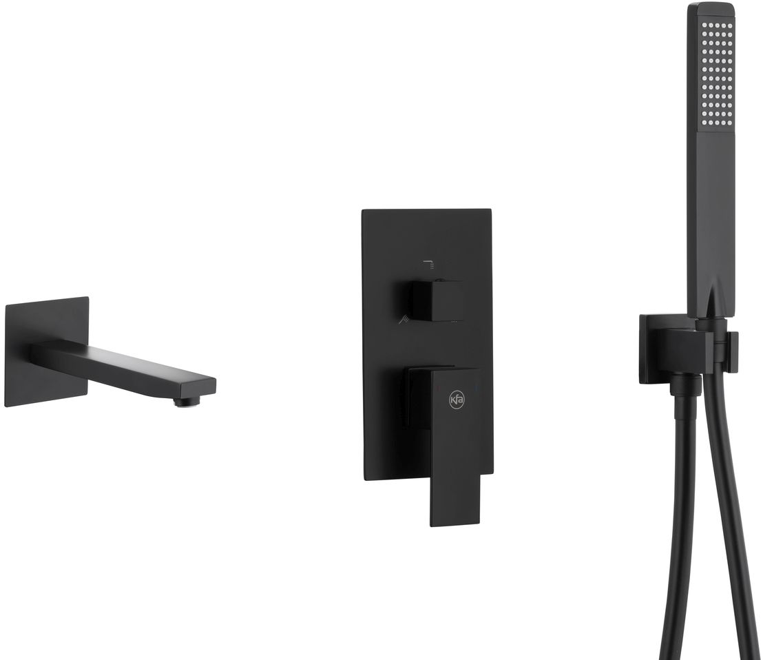 KFA Armatura Logon Black set cadă și duș ascuns negru 5139-401-81