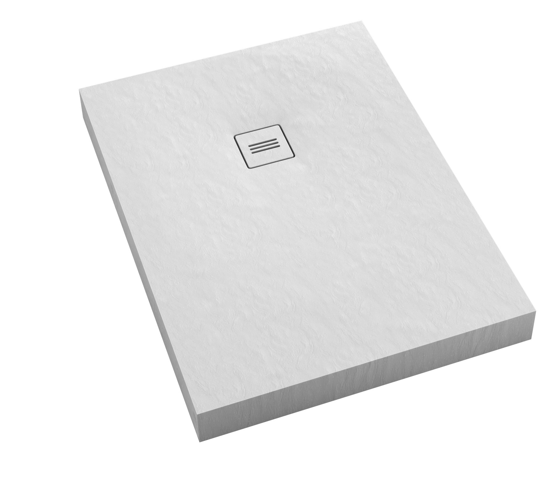 Schedline Nonlimits White Stone cădiță de duș dreptunghiulară + capac mascare 160x90 cm alb 3ST.N1P-90160/B/ST-M1/B/ST