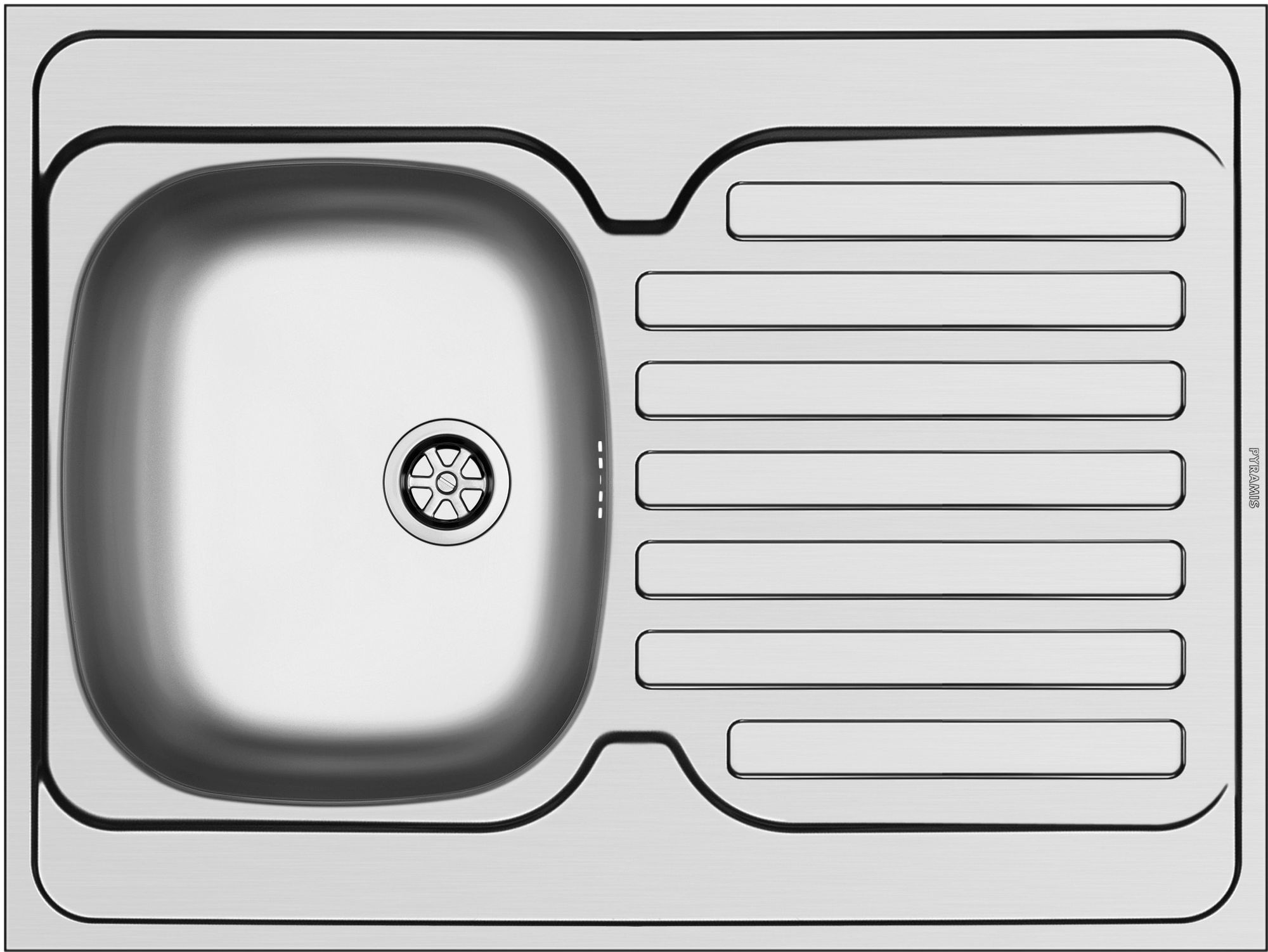 Pyramis Intl chiuveta din otel 80x60 cm 100106903