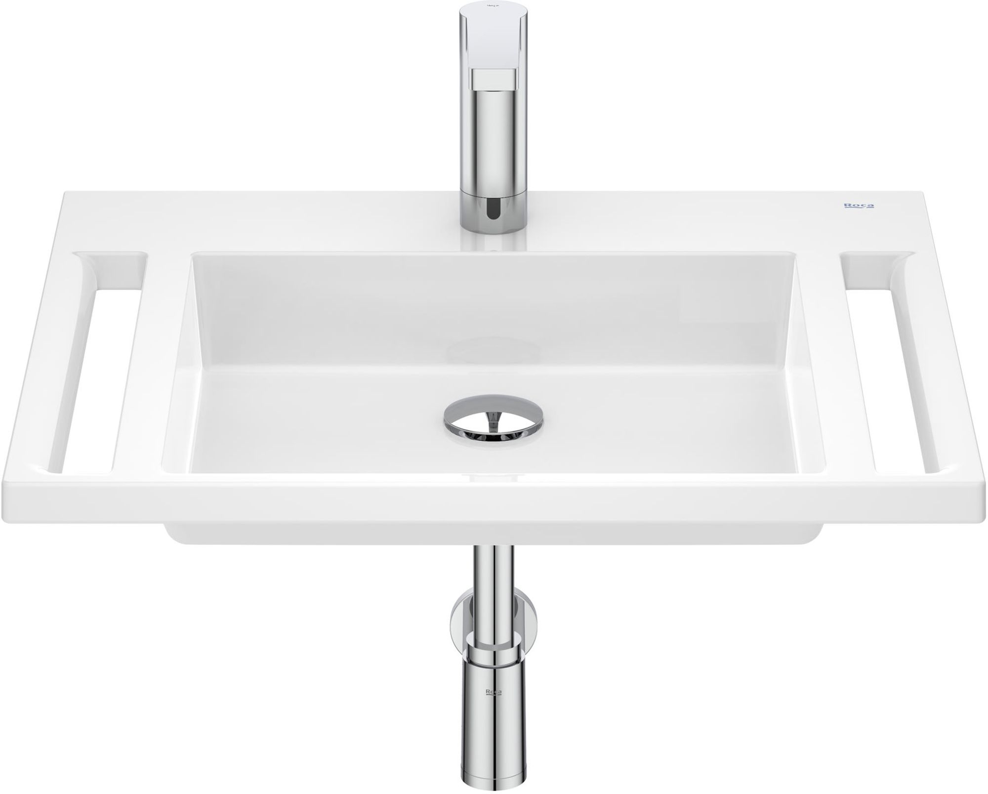 Roca Dostępna Łazienka lavoar 65x55 cm dreptunghiular pentru persoane cu dizabilități alb A2W8003000