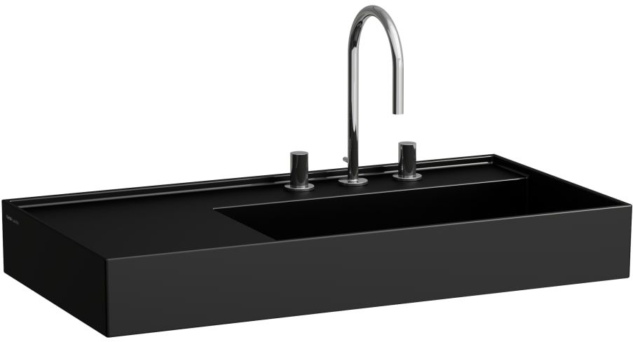 Laufen Kartell lavoar 90x46 cm dreptunghiular clasică negru mat H8183397161111