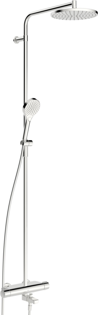 Oras Optima Style set cadă și duș perete cu termostat cu duș de ploaie crom 7193NU