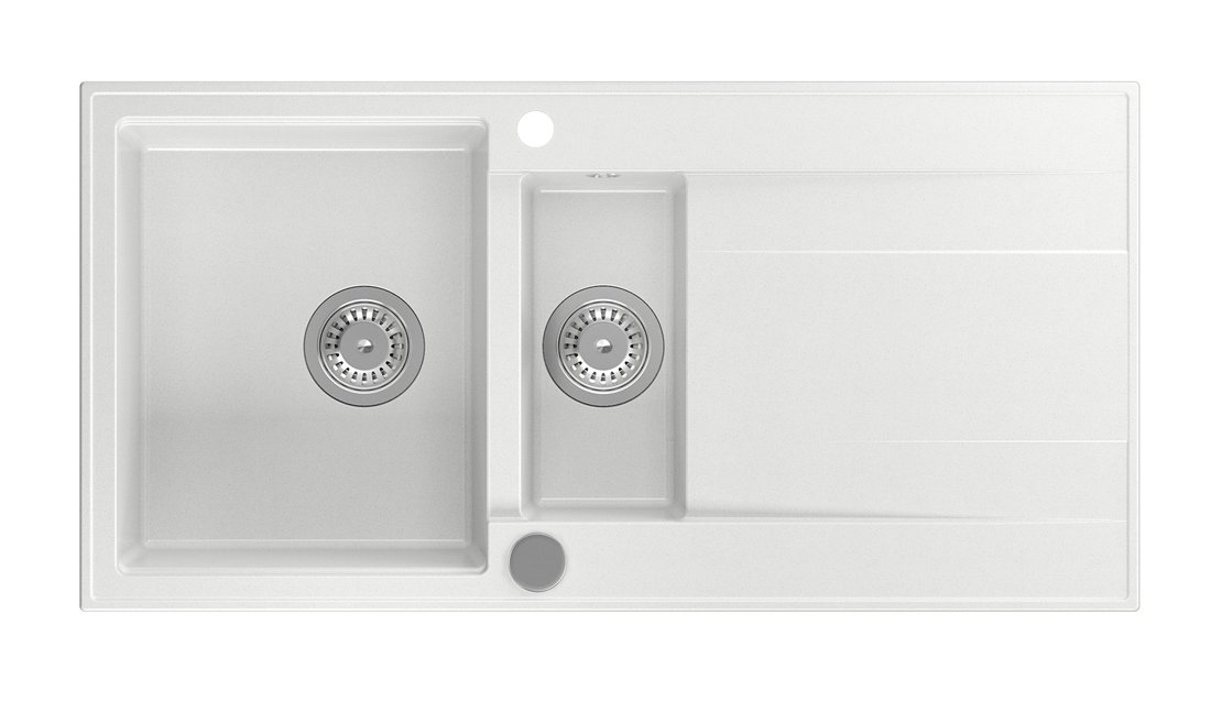 Sapho chiuvetă din granit 100x50 cm alb GR1331