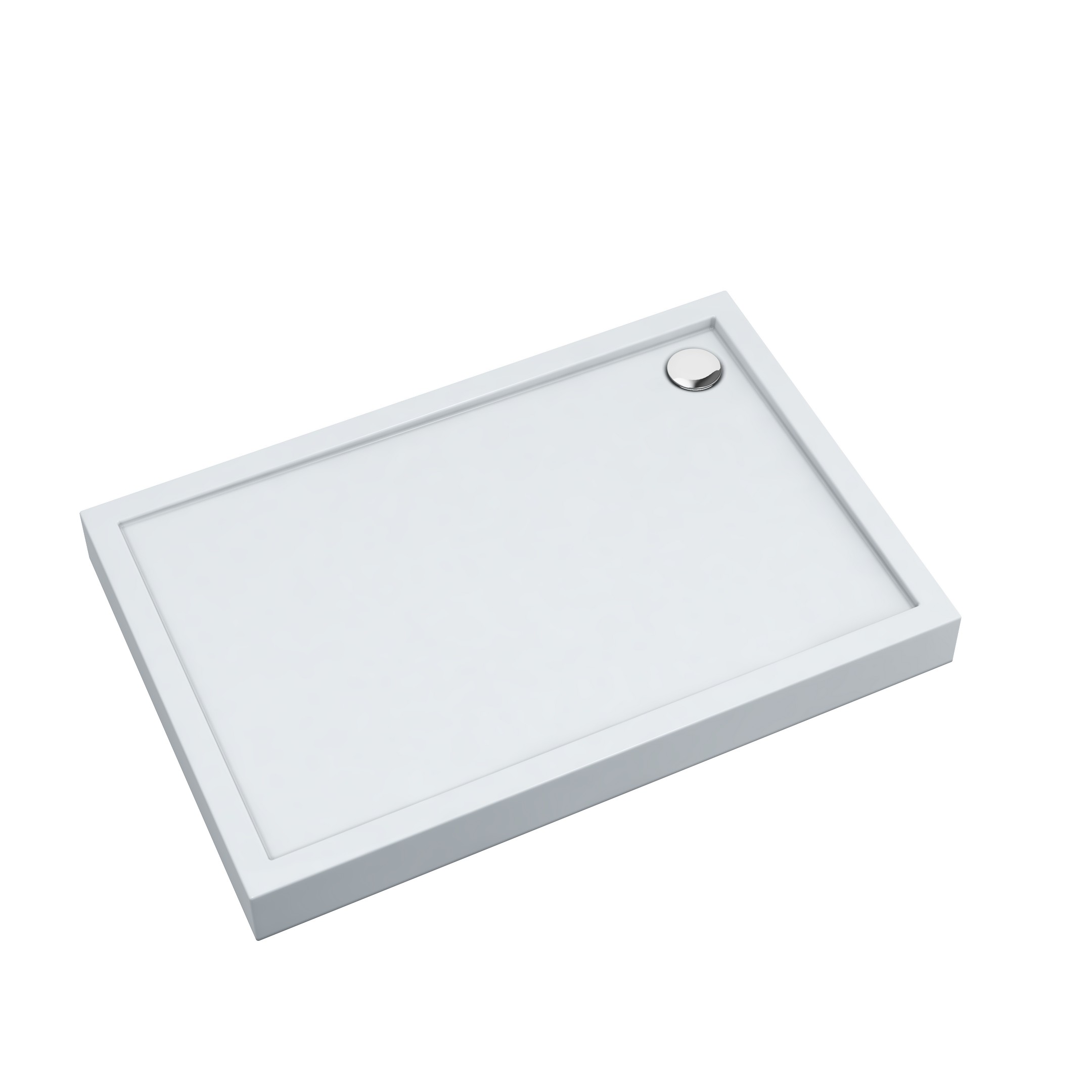 Schedline Cameron Smooth White cădiță de duș dreptunghiulară 100x90 cm alb 3ST.C1P-90100