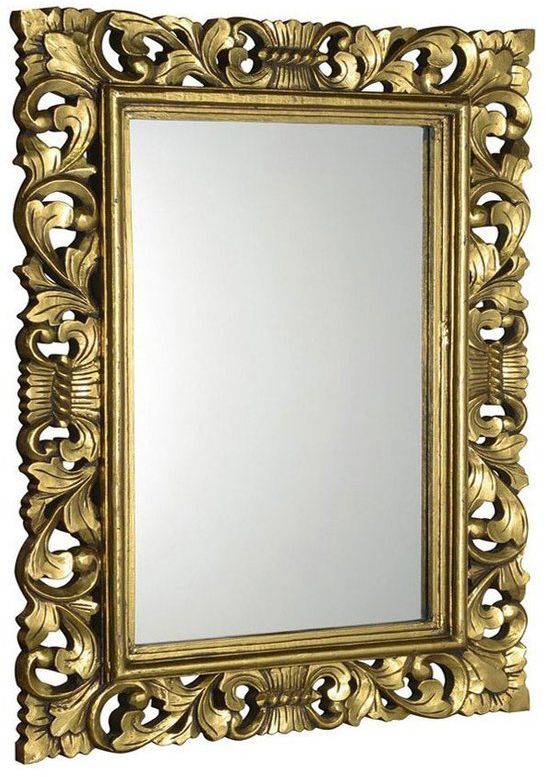 Sapho Scule & Samblung oglindă 70x100 cm dreptunghiular auriu IN163