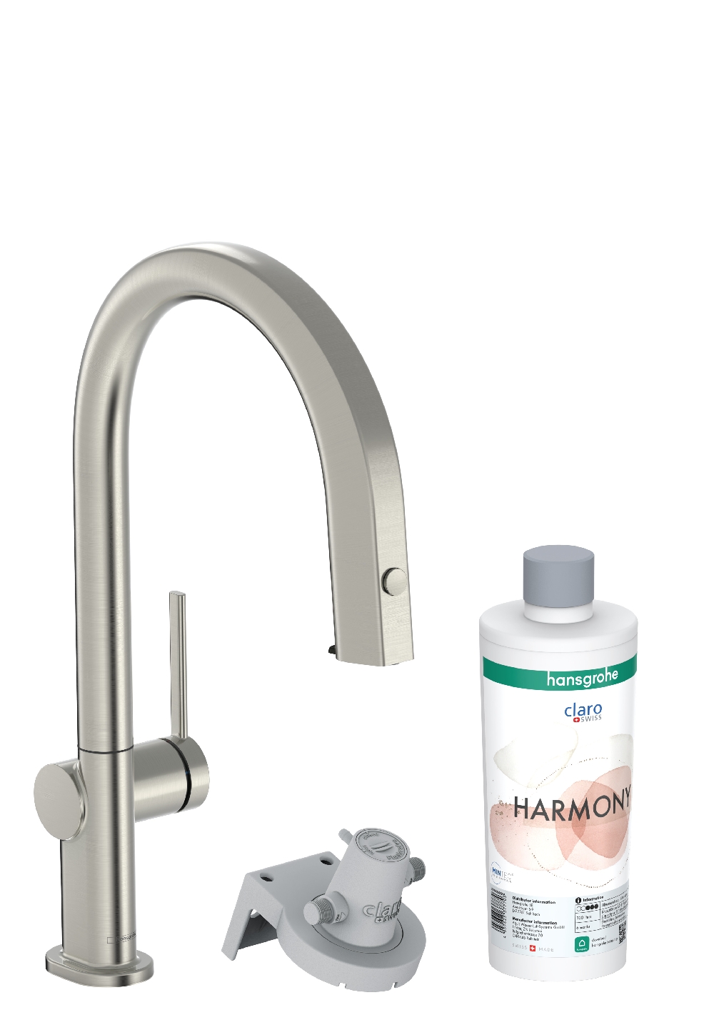 Hansgrohe Aqittura M91 baterie de bucatarie cu filtru pe picior oţel inoxidabil 76801800