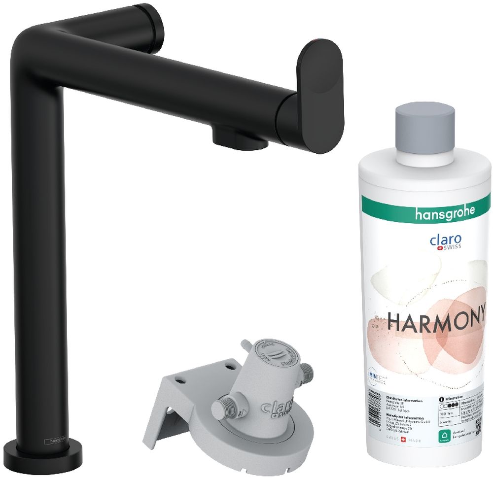 Hansgrohe Aqittura M91 baterie de bucatarie cu filtru pe picior negru 76802670