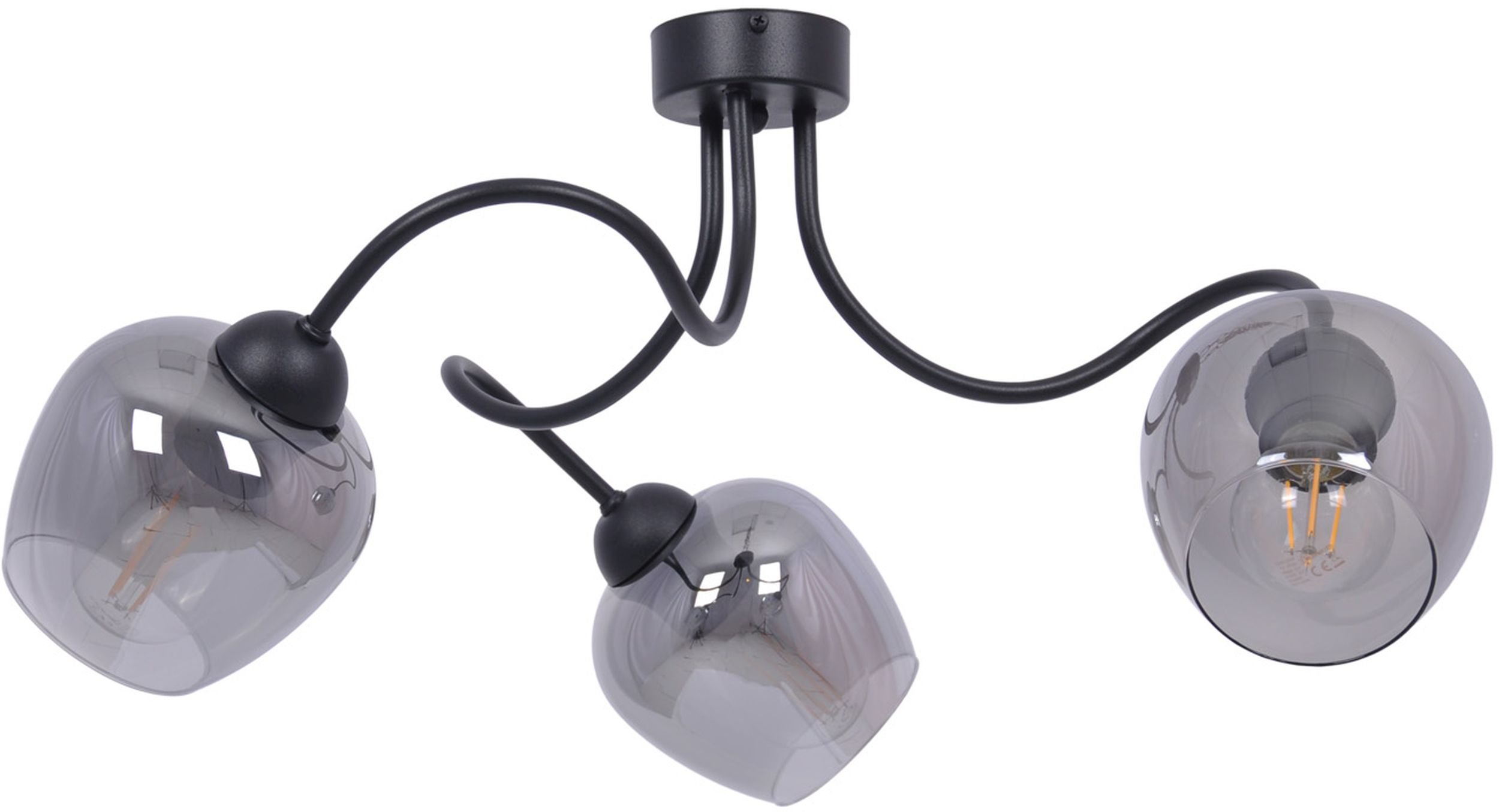 Kaja Sara lampă de tavan 3x60 W negru-grafit K-5195