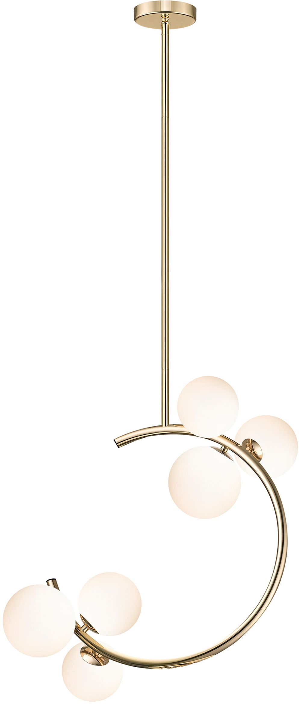 Zuma Line Molecule lampă de tavan 6x33 W alb-auriu P0454-06Q-F7AA