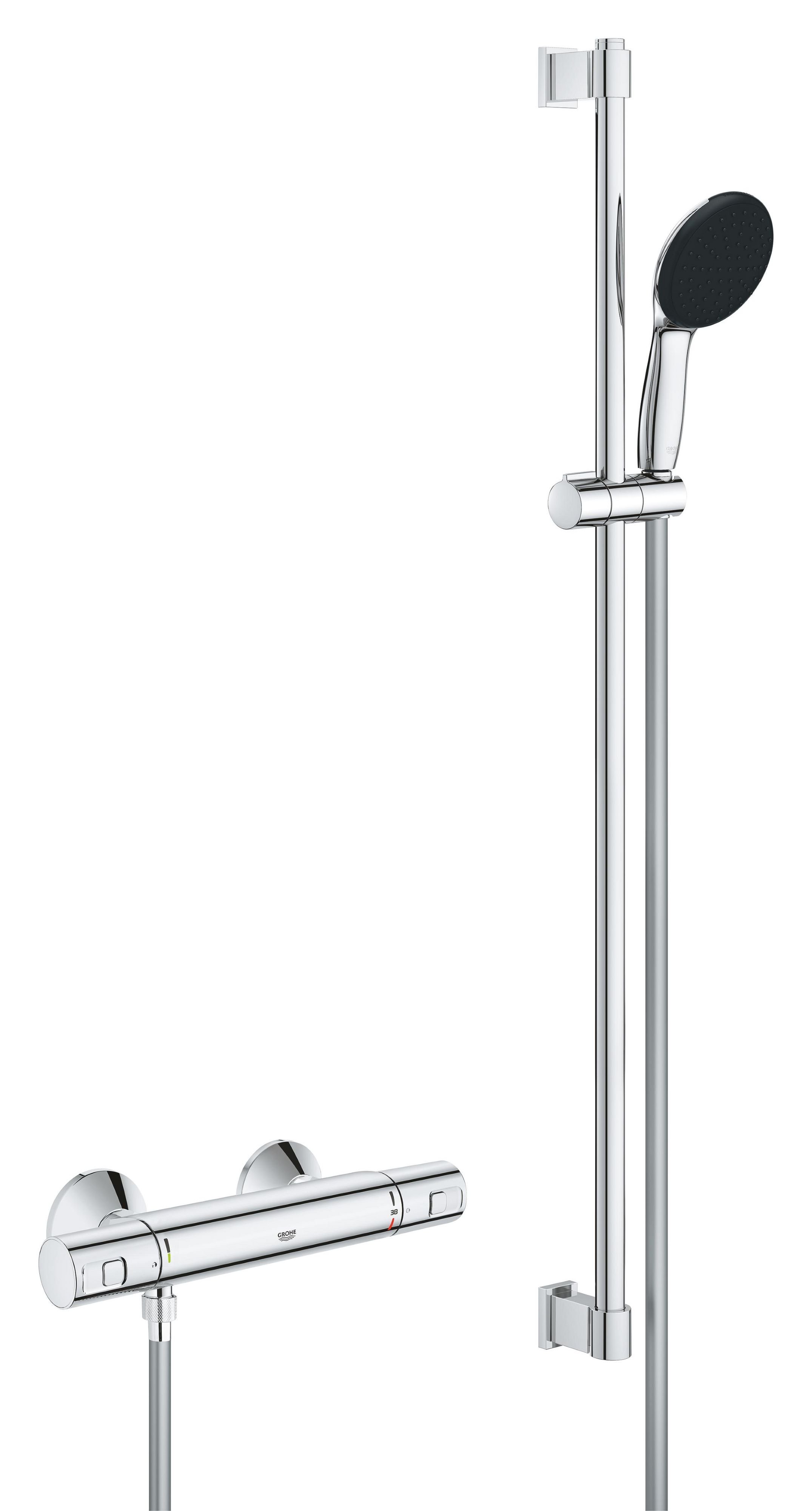 Grohe Precision Start baterie de duș perete cu termostat StarLight Chrome 34854001