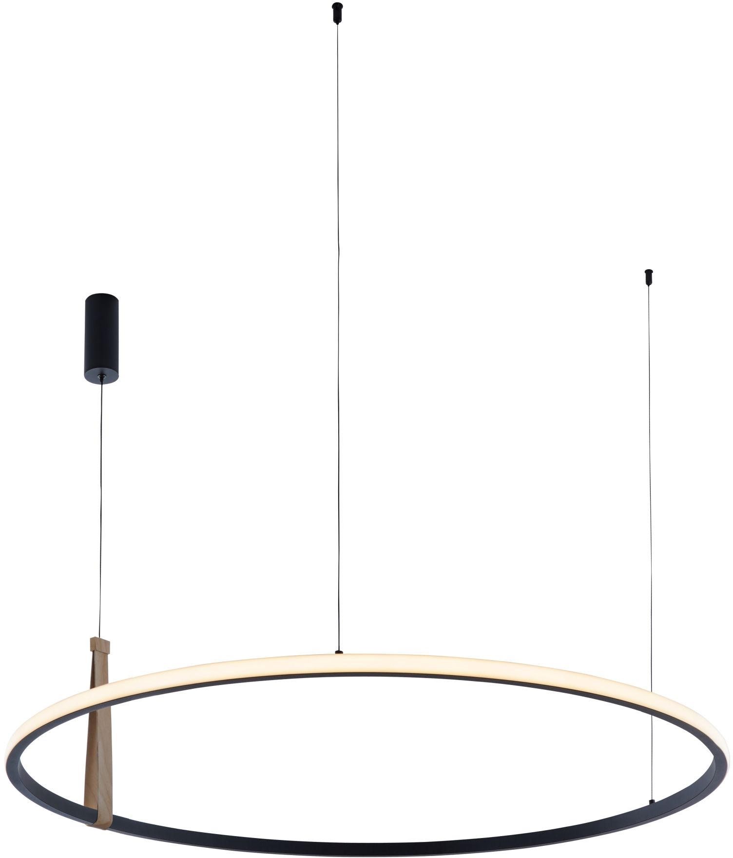 Zuma Line Wood Claud lampă suspendată 1x42 W negru-lemn 22808-WOOD