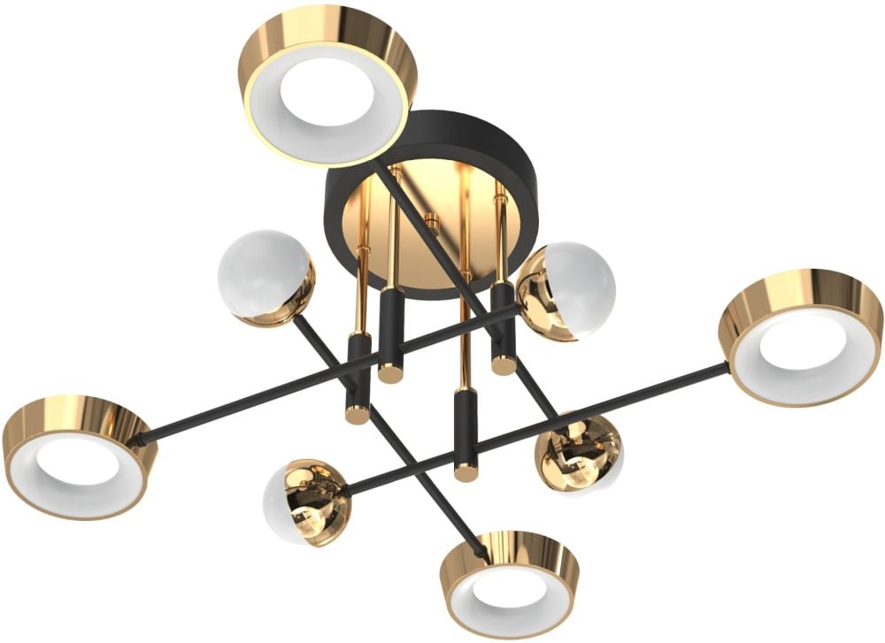 Zuma Line Lara lampă de tavan x55 W negru-auriu MX7170-8-3BGT