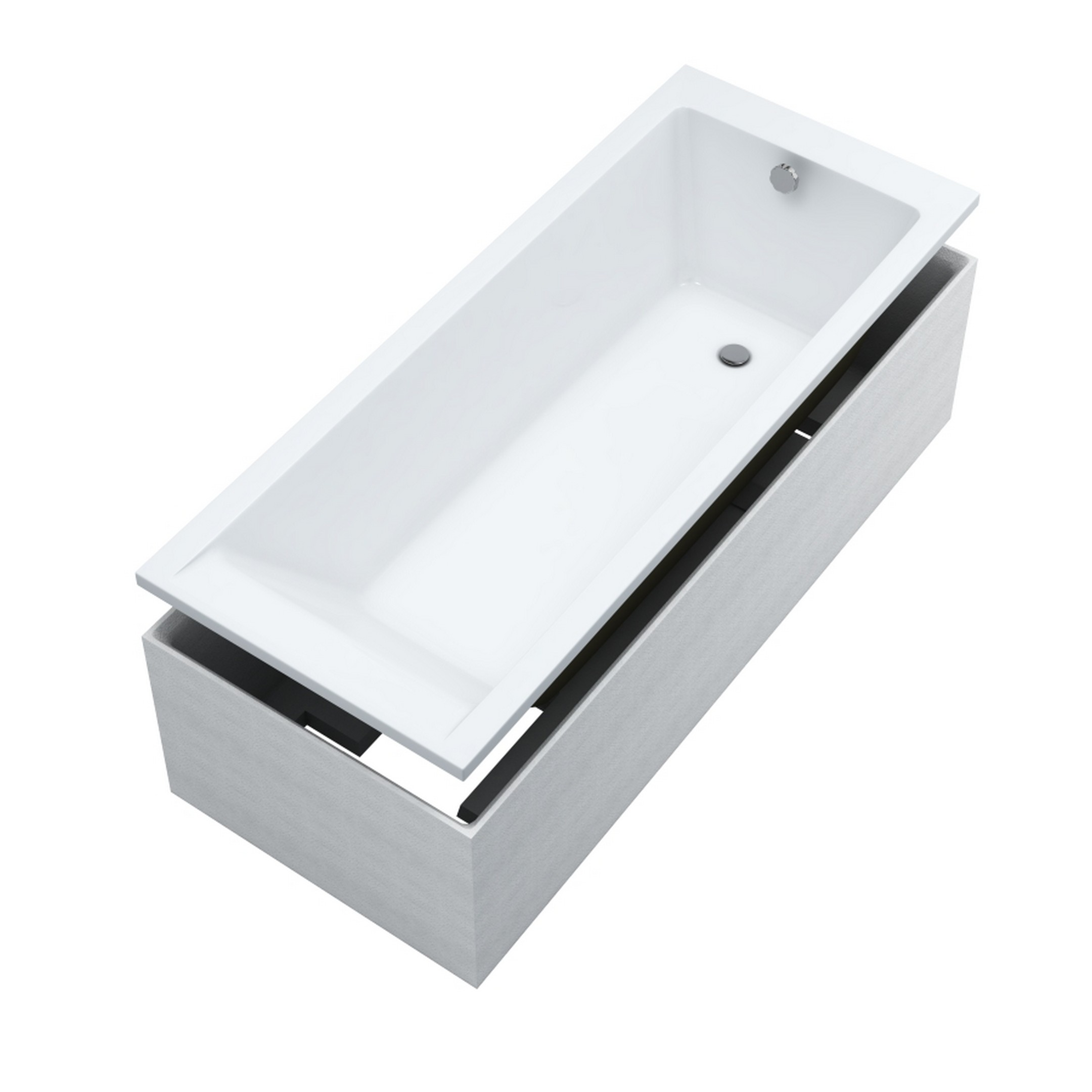 Schedline Milos Set cadă cu suport 150x70 cm alb 3WSP.MS1P-15070