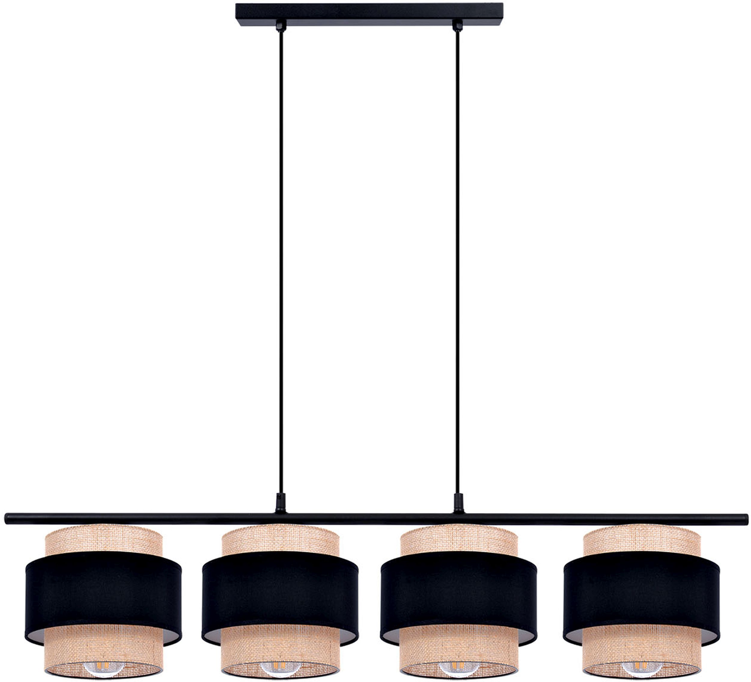Kaja Gato lampă suspendată 4x40 W negru-bej K-5233