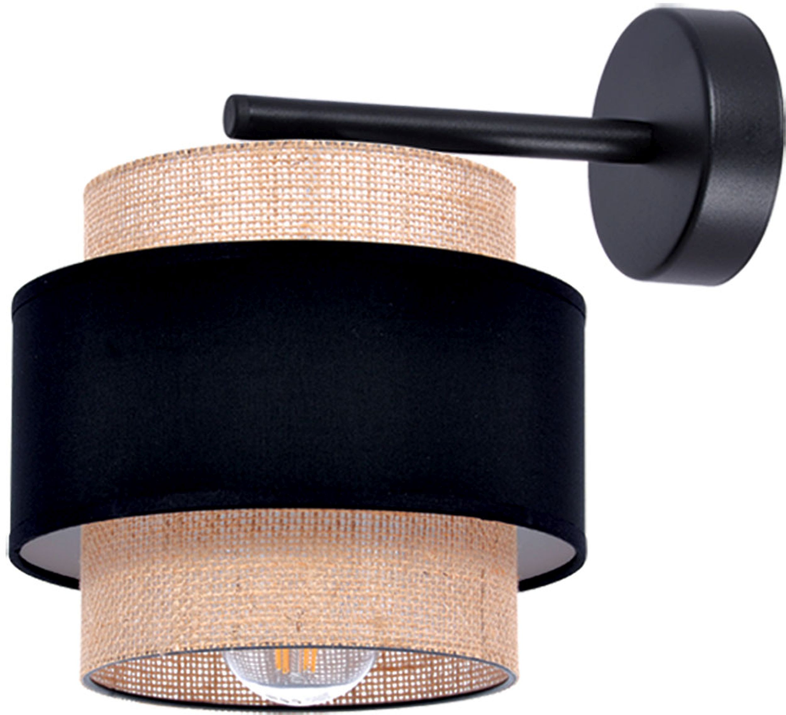 Kaja Gato lampă de perete 1x40 W negru-bej K-5234