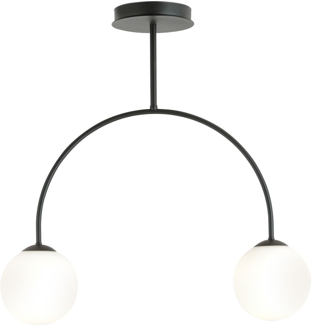 Emibig Archi lampă de tavan 2x10 W negru-lapte 1288/2