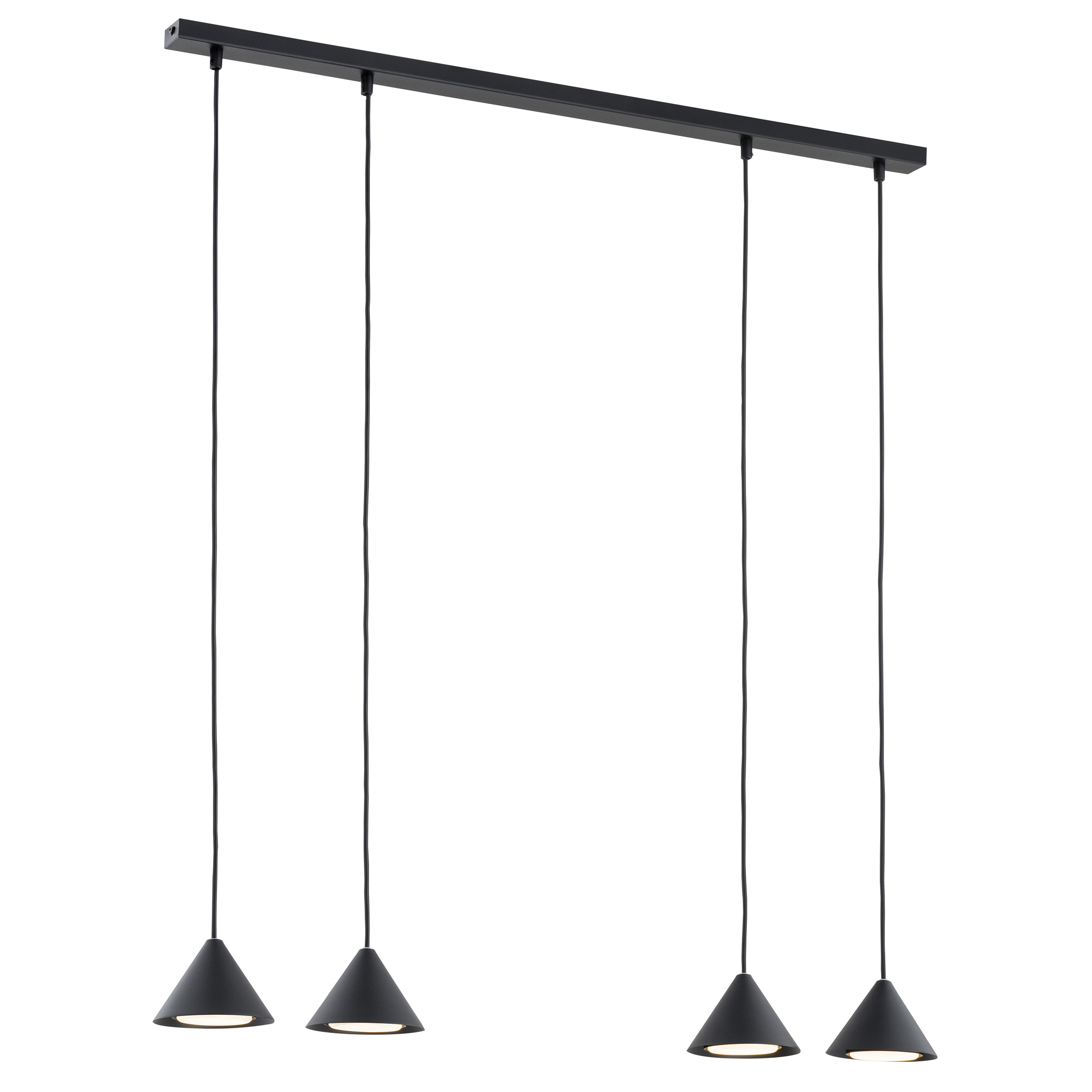Emibig Elit lampă suspendată 4x10 W negru 1330/4