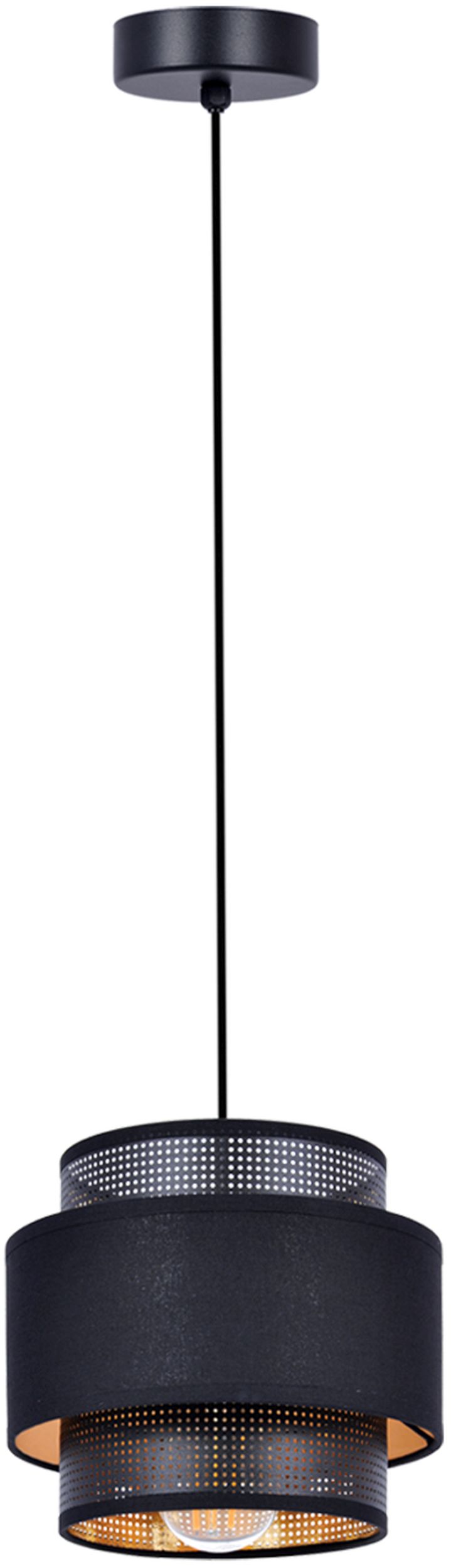 Kaja Amos lampă suspendată 1x40 W negru-auriu K-5280