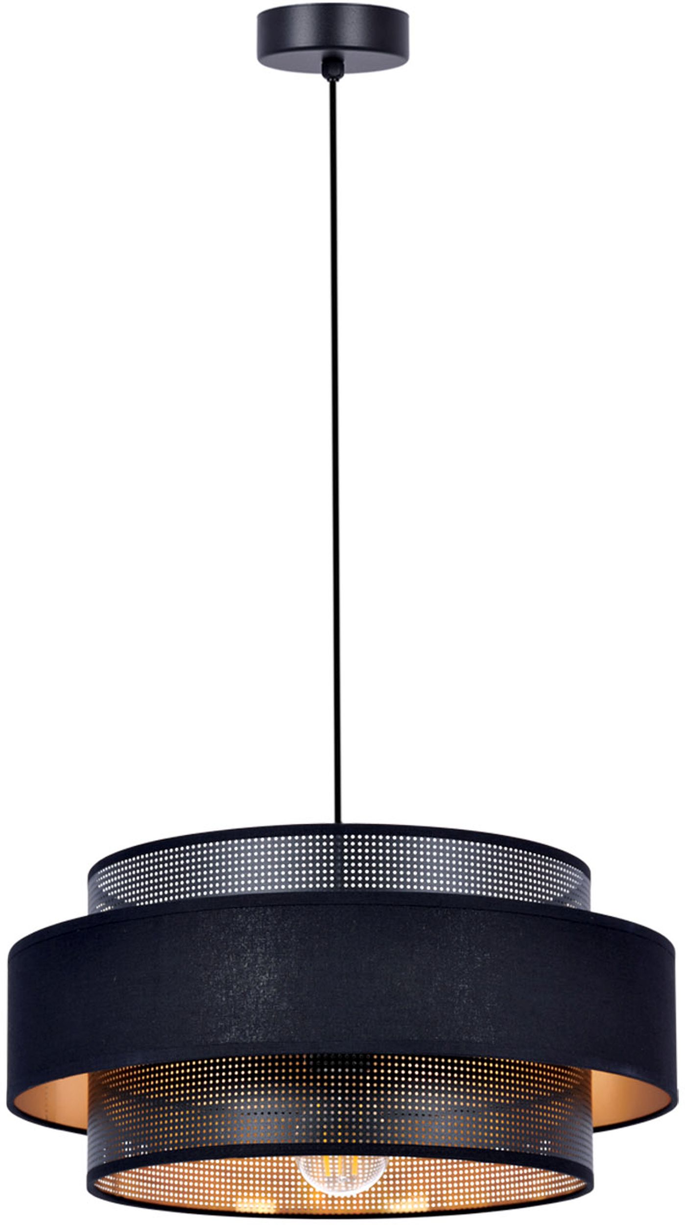 Kaja Amos lampă suspendată 1x40 W negru-auriu K-5281