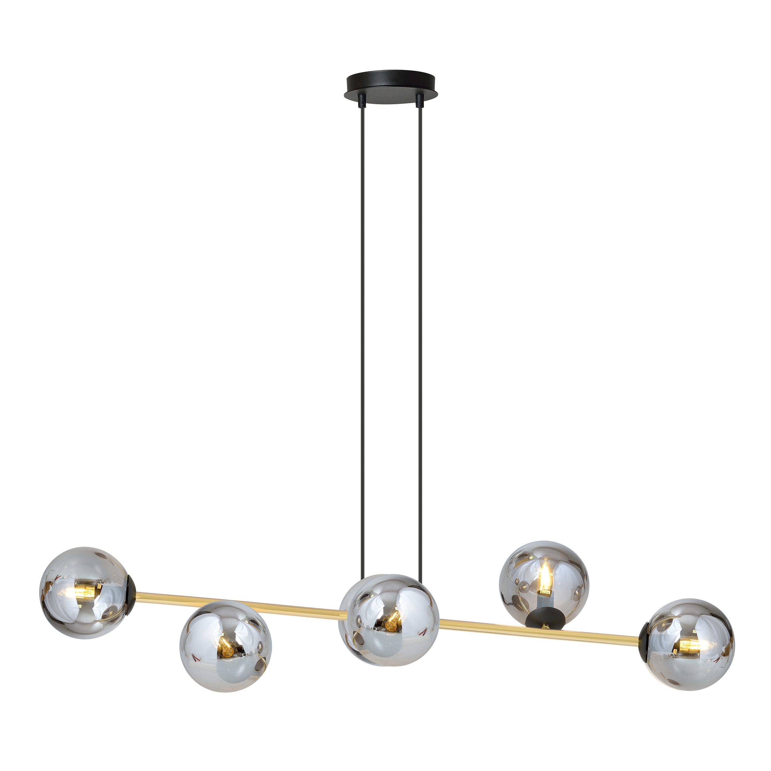 Emibig Gravity lampă suspendată 6x10 W negru-auriu 1237/6