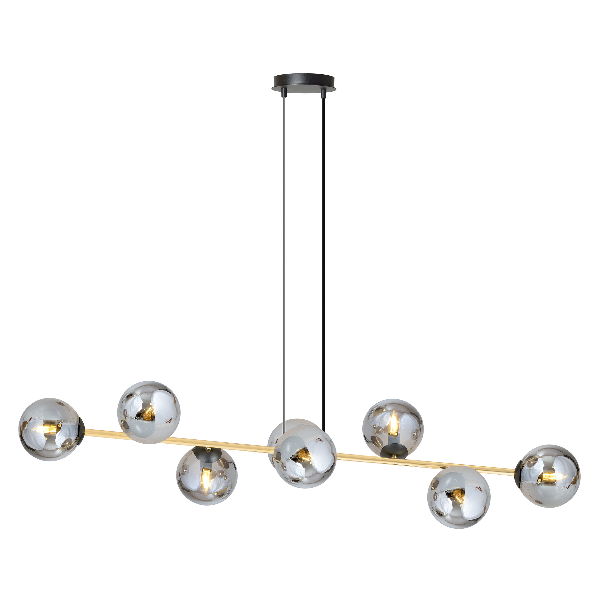 Emibig Gravity lampă suspendată x10 W negru-auriu 1237/8