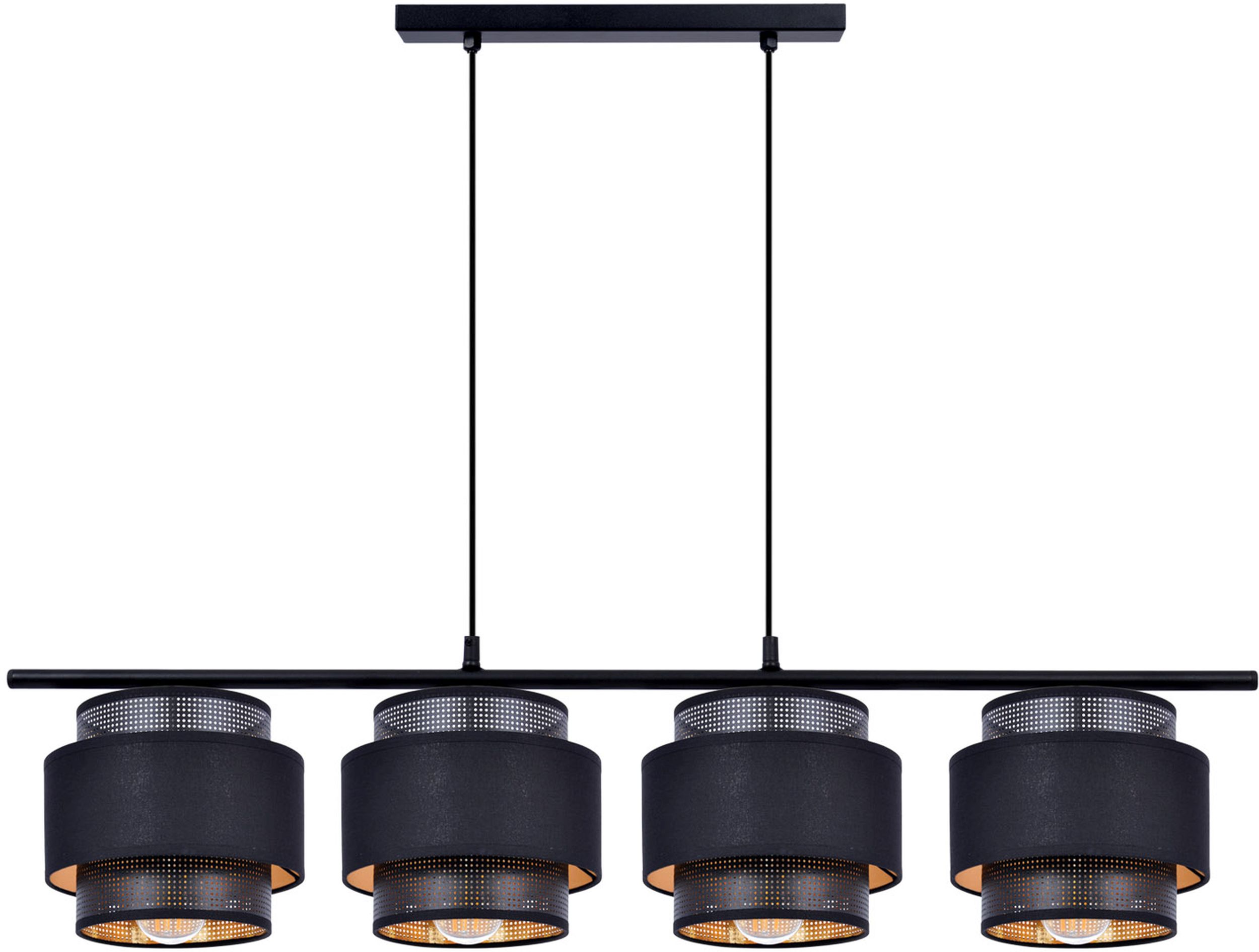 Kaja Amos lampă suspendată 4x40 W negru-auriu K-5283