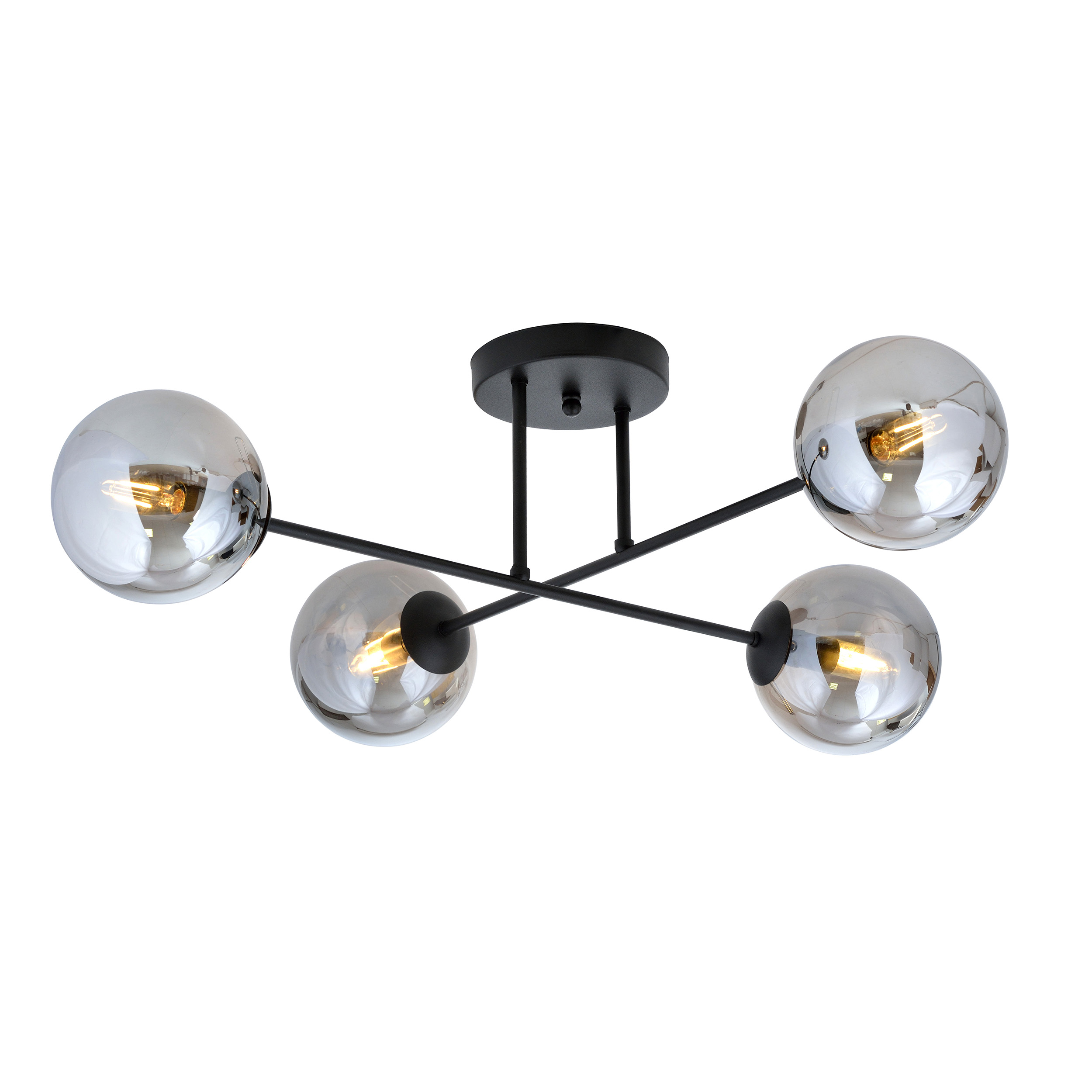 Emibig Roma lampă de tavan 4x10 W negru 1245/4