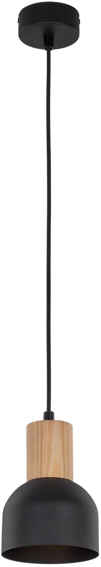 TK Lighting Cairo lampă suspendată 1x15 W negru-lemn 4894