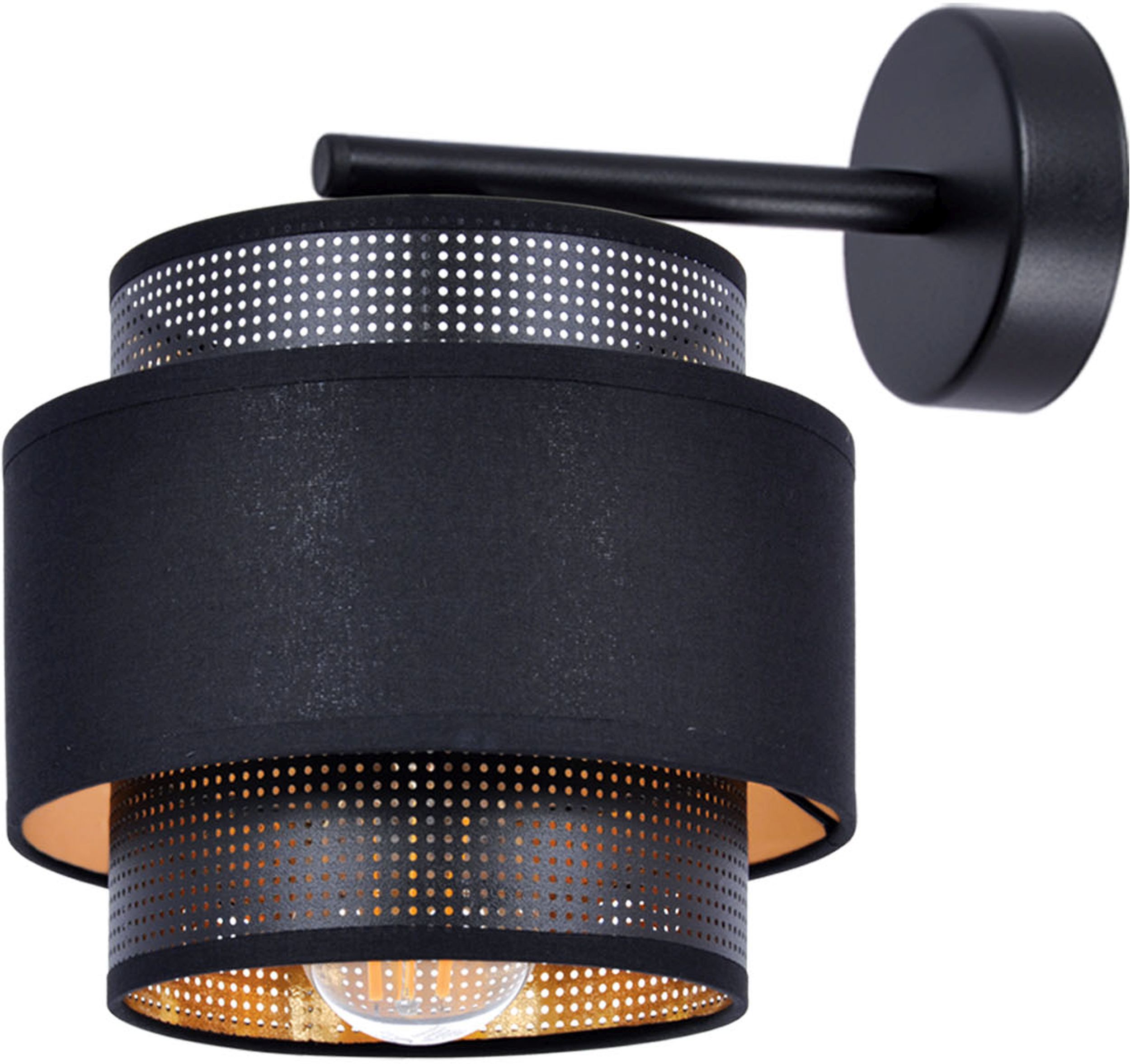 Kaja Amos lampă de perete 1x40 W negru-auriu K-5284